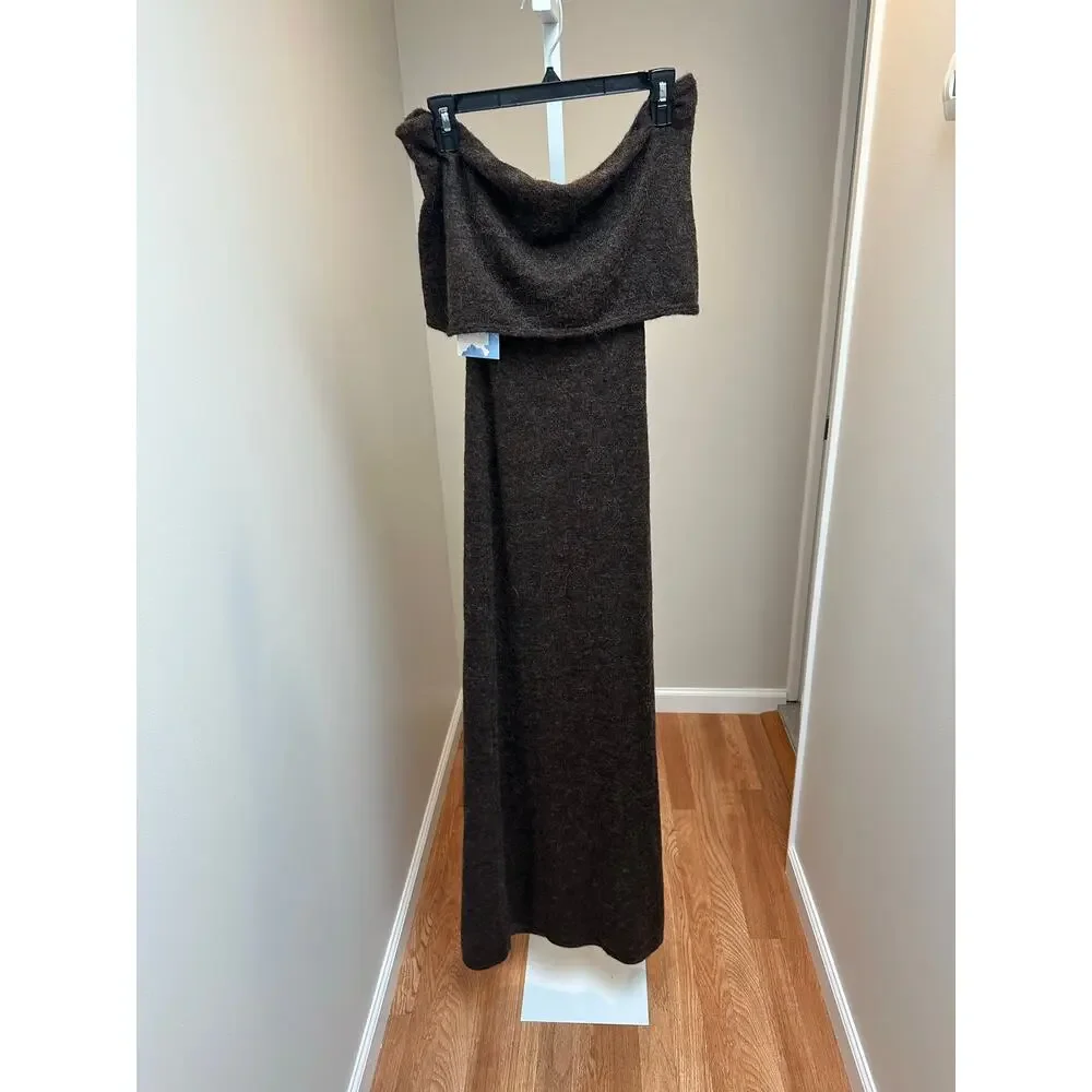 NEW NWT Majorelle Avalee Maxi Dress Chocolate Brown size Small - Picture 3 of 6